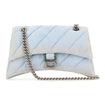 Balenciaga Denim Crush S Shoulder Bag