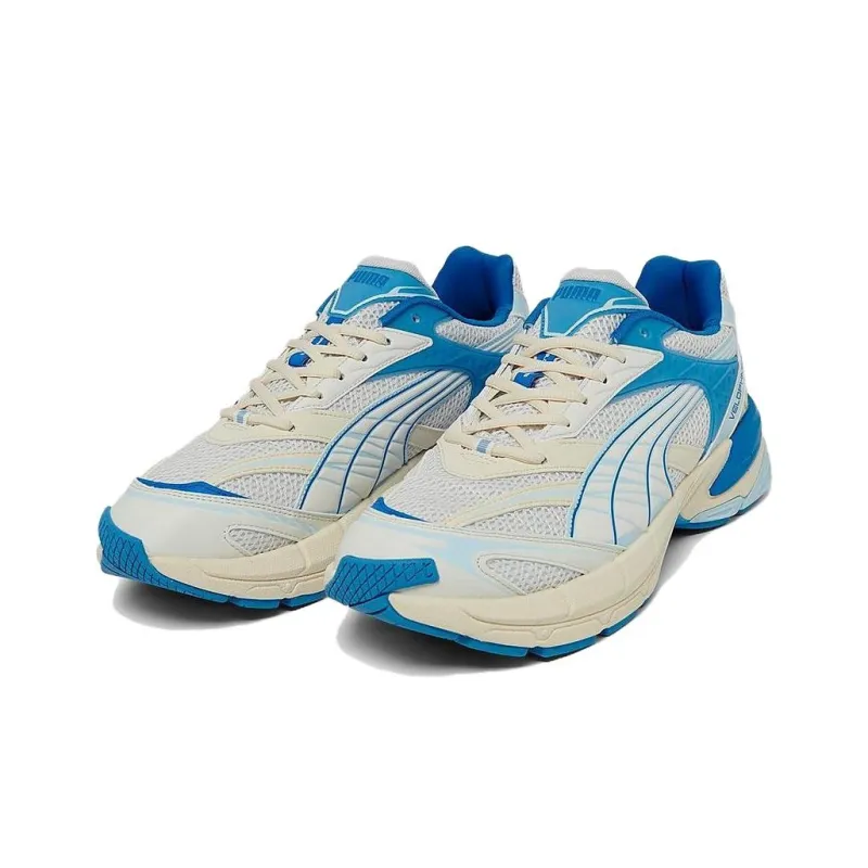 PUMA Velophasis Cushioning Wear Resistant Low Top Casual Shoes Men's Blue Beige-1