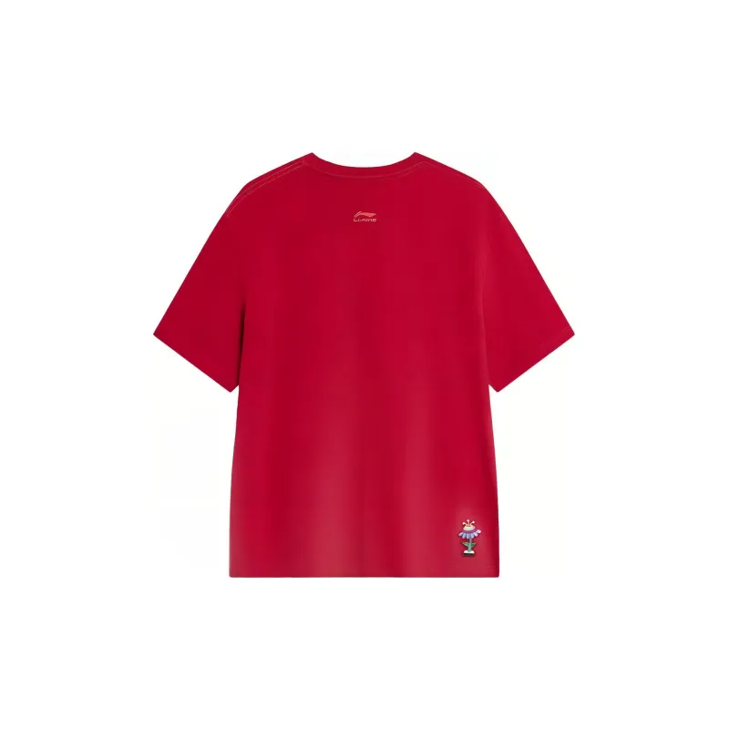 LiNing Rijin Doujin Collection T Shirt Men's Samba Red-1