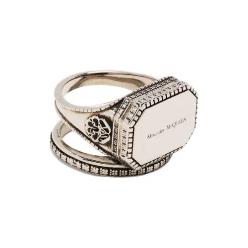 Alexander McQueen Rings Men Silver