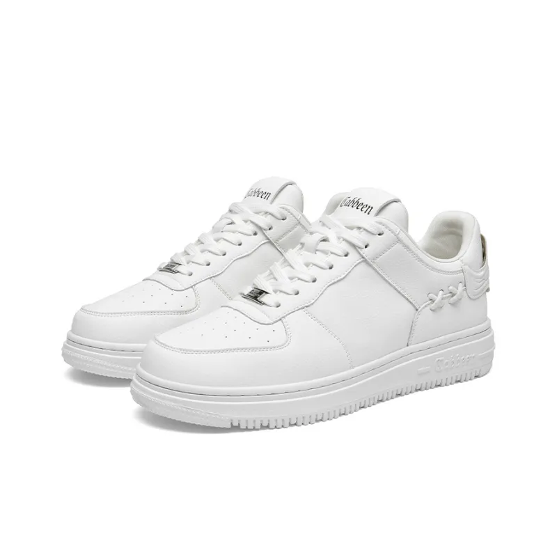 Cabbeen Casual Air Force Lightweight And Breathable Low Top Skateboard Shoes Men's White-8