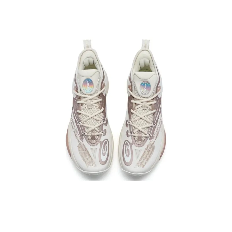 XTEP Cushioning Anti Slip And Wear Resistant High Top Basketball Shoes Men's White Gold-3