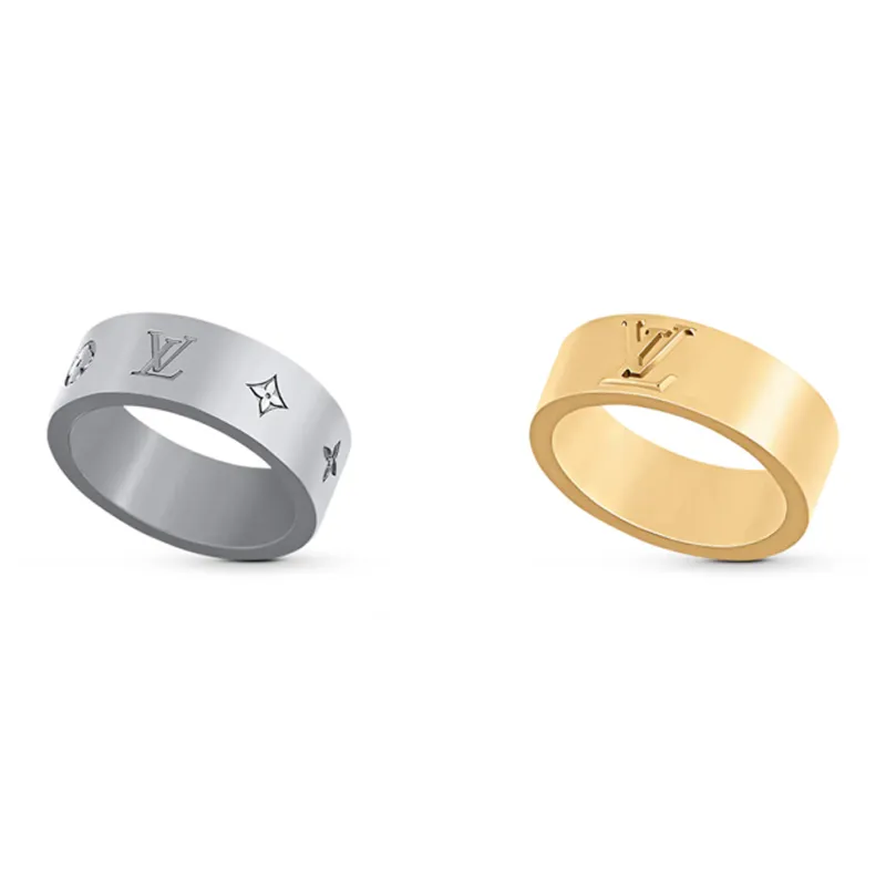 LOUIS VUITTON Lv Instinct Set Of 2 Rings-2