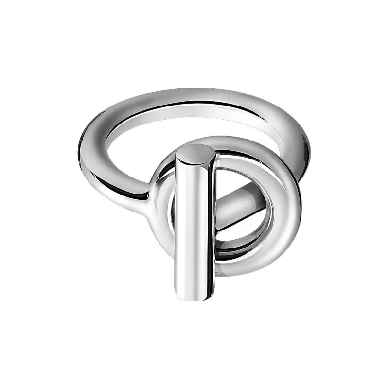 HERMES 925 Sterling Silver Rings Unisex-0