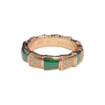 BVLGARI Serpenti Series 18K Rose Gold Rings Unisex