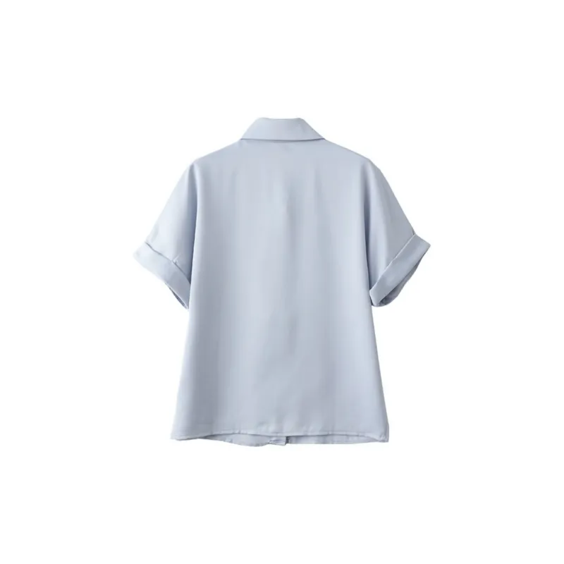 Huagaa Shirts Women's Haze Blue-1