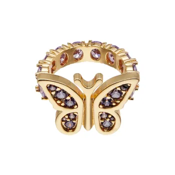 STUGAZI Copper Plated With 24k Zircon Rings Unisex