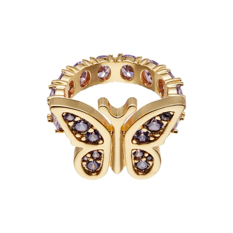 STUGAZI Copper Plated With 24k Zircon Rings Unisex-0