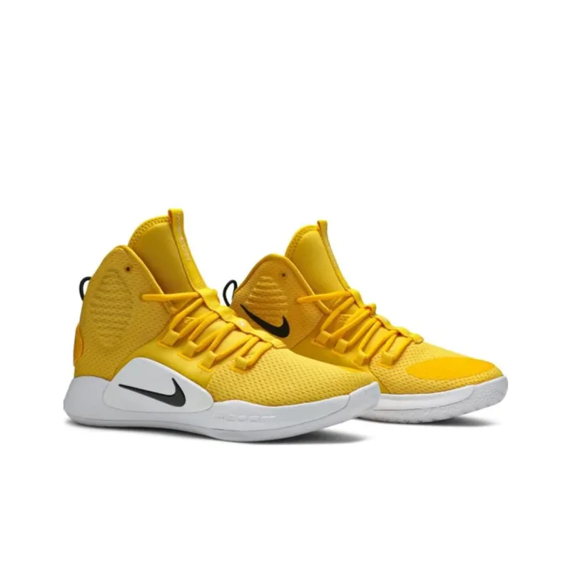 Nike Hyperdunk X Anti Slip Wear Resistant High Top Basketball Shoes Men's Yellow White-2
