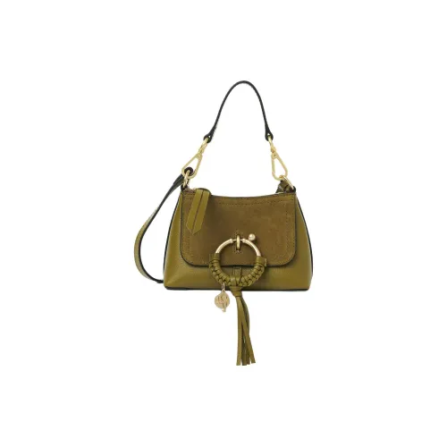 See By Chloe JOAN Series Grained Cow Leather With Nubuck Finish Handbag Shoulder Bag Crossbody Bag Mini Women's Olive