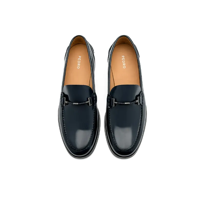 PEDRO Dress Shoes Men Low Top Black/Dark Blue-3