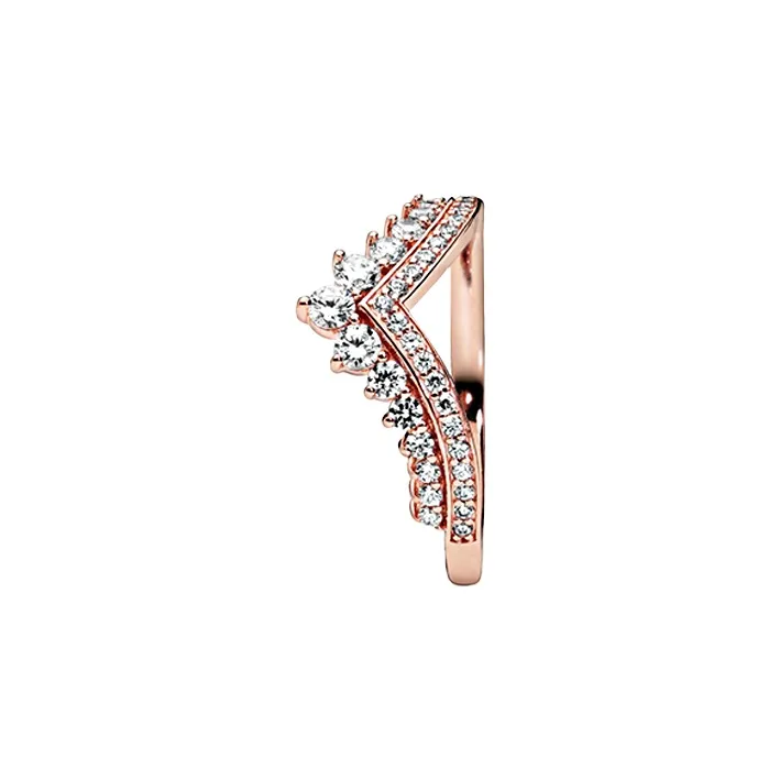 Pandora 925 Sterling Silver Rings Women's Rose Gold-3