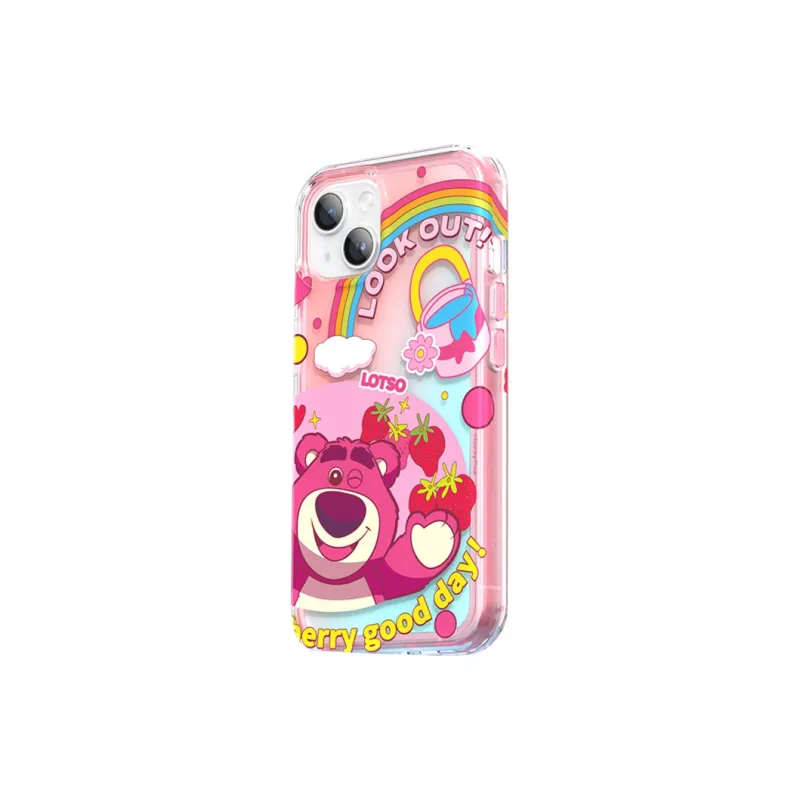 Disney Silicone Material Rainbow Strawberry Bear Phone Cases Available For Iphone15 Girlish-2