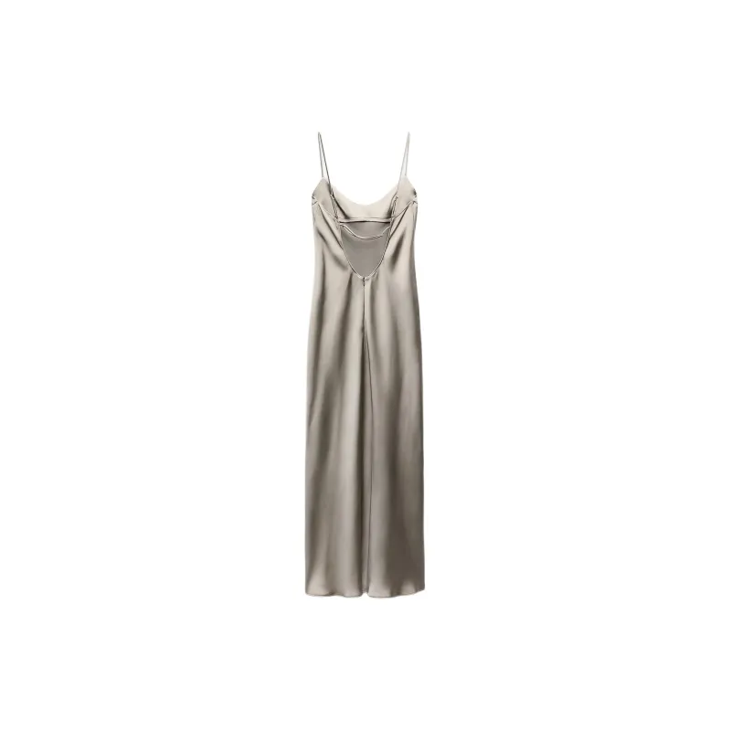 ZARA Slip Dresses Women's Gray-1