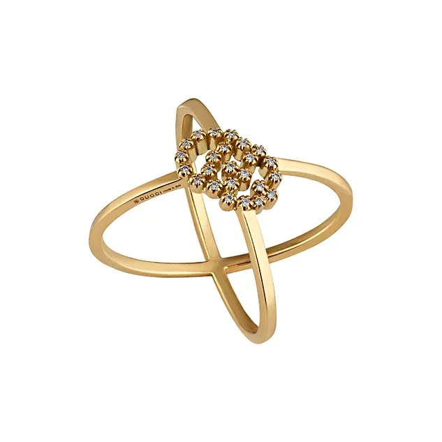 GUCCI GG Running 18K Gold Rings Women's-2