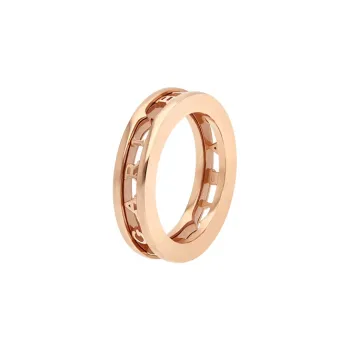 BVLGARI B.Zero1 Series Rose Gold Rings Unisex Gold