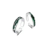 Mountain Sea Series (S 999 Pure Silver Sapphire Green)