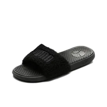 Puma Women's Cool Cat Sherpa Slide 'Triple Black'