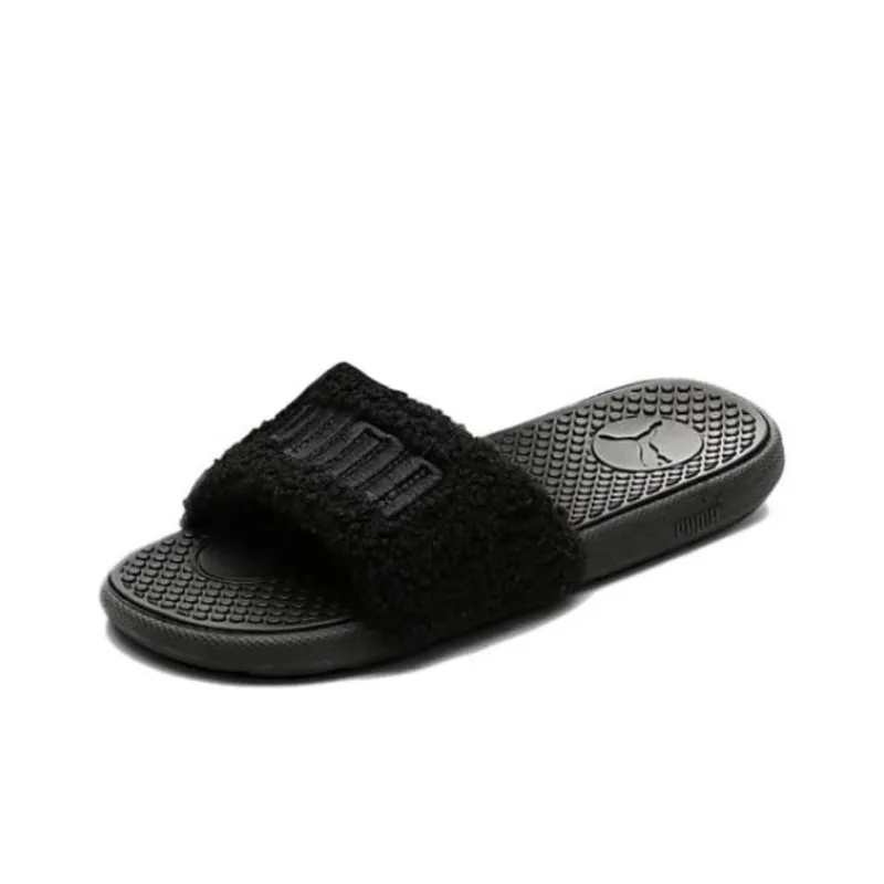 Puma Women's Cool Cat Sherpa Slide 'Triple Black'-0