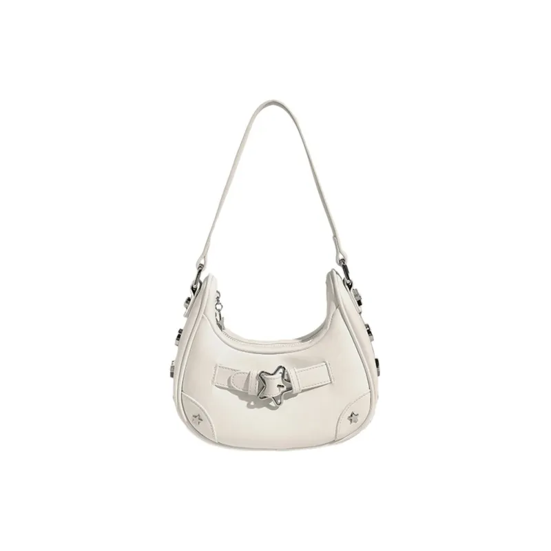 Carksky PU Shoulder Bag Regular Women's Blue/Black/White-18