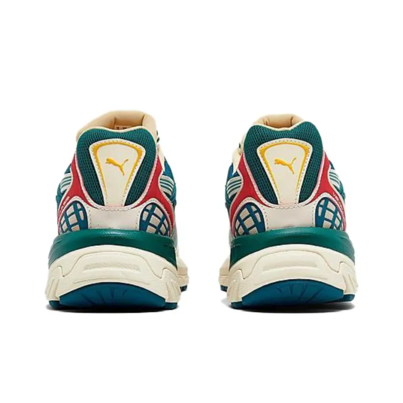 PUMA Velophasis Slip Resistant Low Top Casual Shoes Men's White Green-3