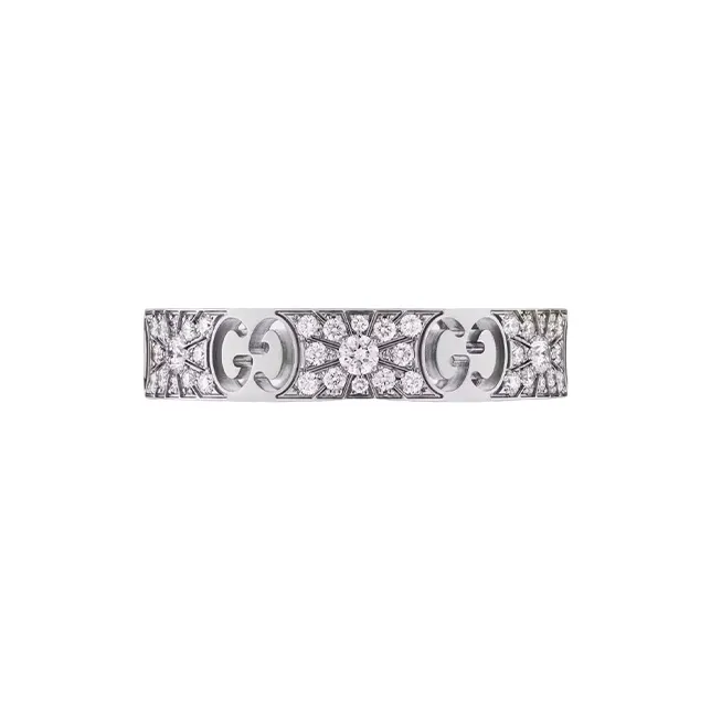 GUCCI 18K White Gold Rings Women's-0
