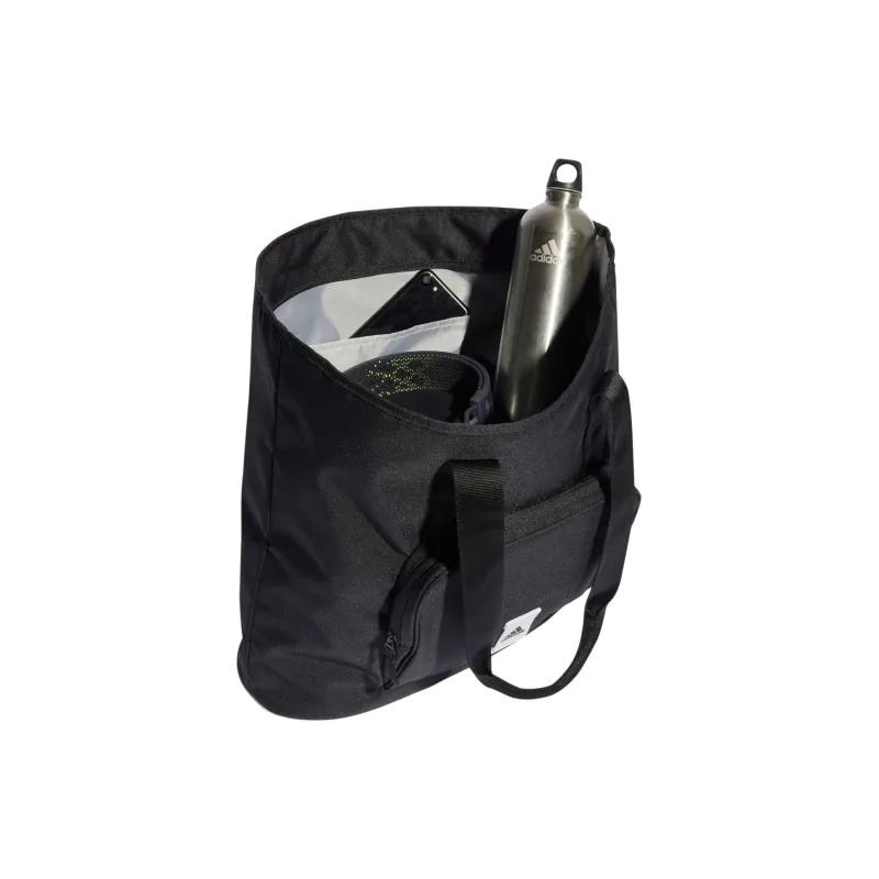 Adidas Recycled Polyester Twill Tote Bag Shopping Bag Handbag Unisex Black & Gray White-3