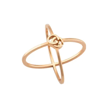 GUCCI GG Running Rings Women's Rose Gold