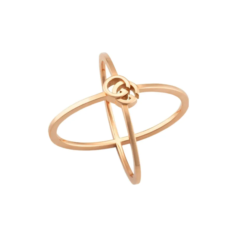 GUCCI GG Running Rings Women's Rose Gold-0
