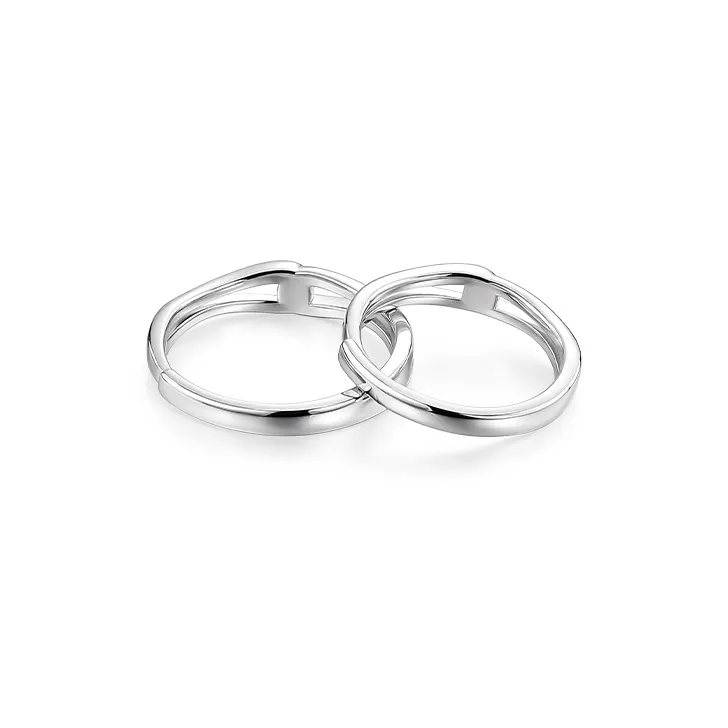 KADER S925 Silver Rings Unisex Silver White-3