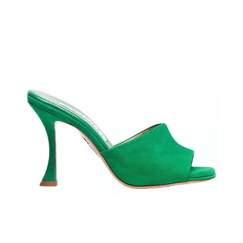 AQUAZZURA Slide Slippers Women's Green-1