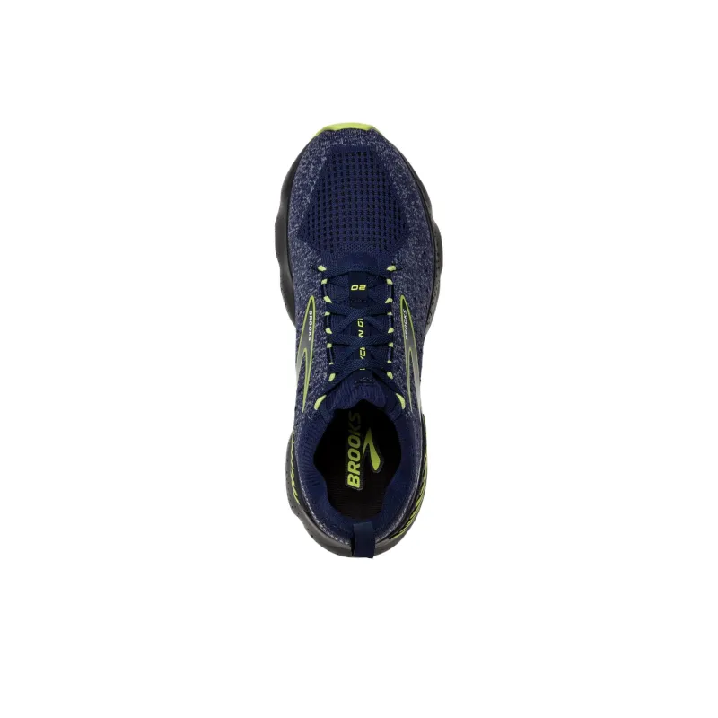 Brooks Glycerin StealthFit GTS 20 Anti-Slip Wear-Resistant Low-Top Running Shoes Men's Blue Black-4