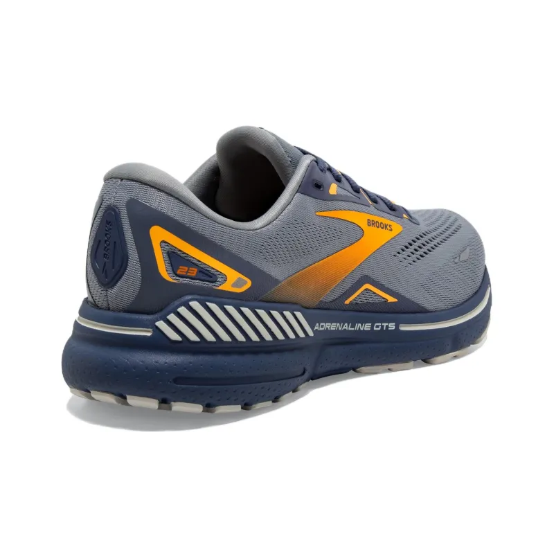 Brooks Adrenaline GTS Cushioned Wear Resistant Slip Resistant Low Top Casual Running Shoes Men's Blue Yellow-4