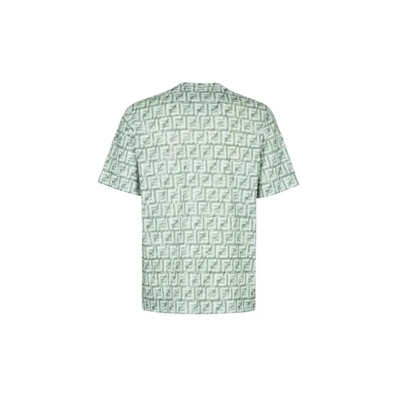FENDI FF print Linen Shirt-1