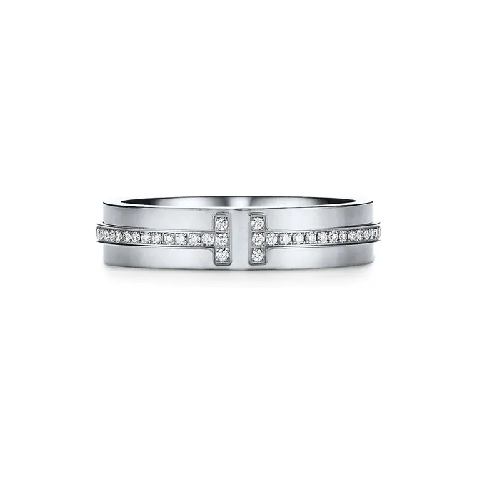 TIFFANY & CO. T Rings Men White Gold-0
