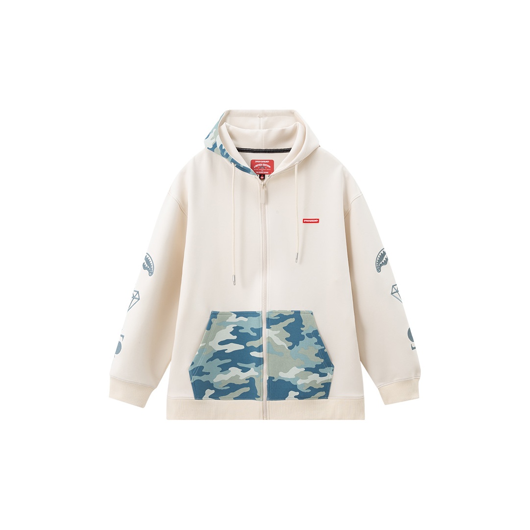 【SPRAYGROUND】ジップアップパーカー フーディ ★男女兼用★ SPRAYGROUND Hooded Zip Closure Sweatshirt Unisex - POIZON