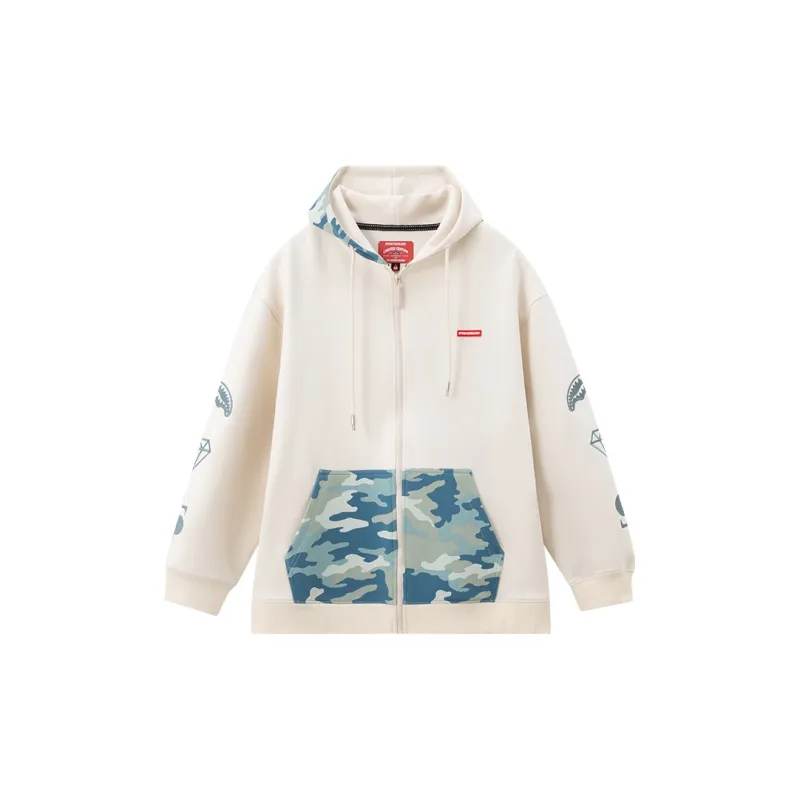 SPRAYGROUND Hooded Zip Closure Sweatshirt Unisex-1