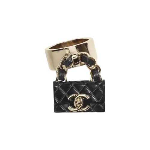 CHANEL Rings Women's Gold/Black