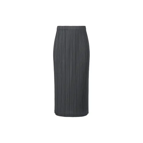 PLEATS PLEASE ISSEY MIYAKE Casual Long Skirts Women's Charcoal