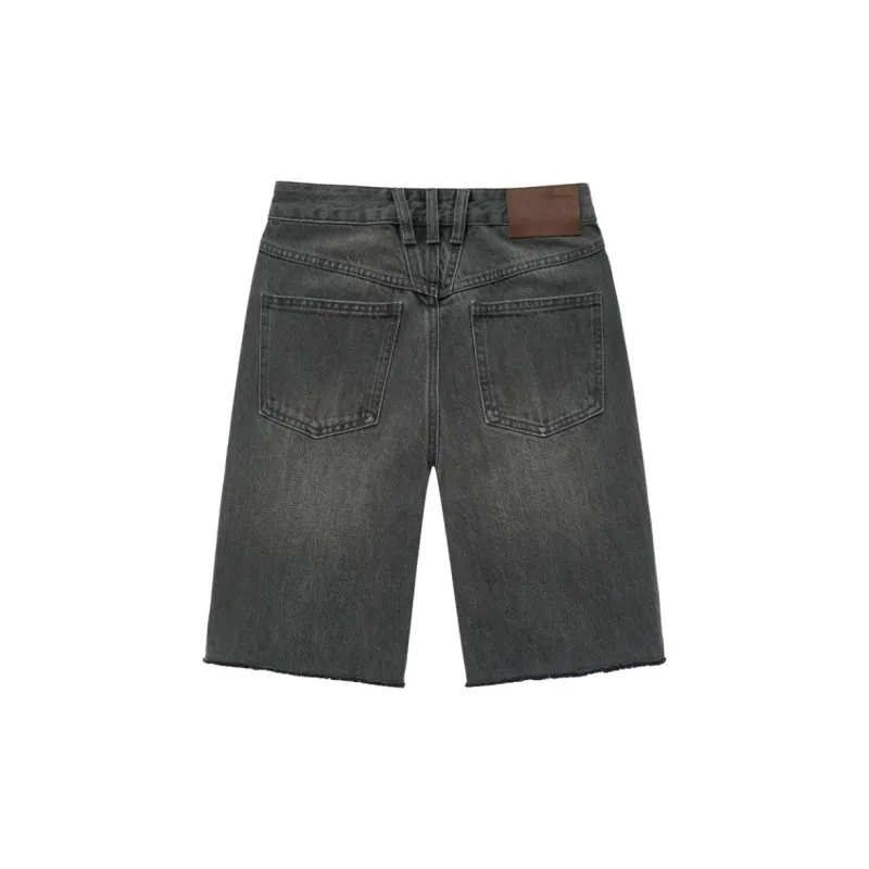MARITHE FRANCOIS GIRBAUD SS24 Denim Shorts Women's Light Gray-1