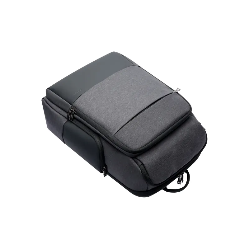 BOPAI Fabric Travel Essentials Backpack Men's Black/Gray-4