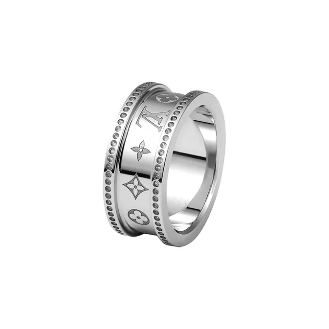 LOUIS VUITTON Metal Rings Men's Silver-3