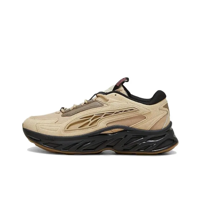 PUMA Slip Resistant Low Top Running Shoes Men's Yellow Black-0