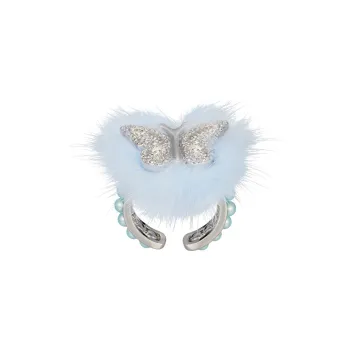 STUGAZI White Gold Plated Copper Shell Pearl Rings Unisex Light Blue