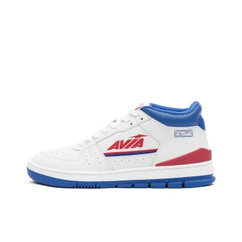AVIA 825 Series Anti Slip Wear Resistant Mid Top Vintage Basketball Shoes Men's White Red Blue