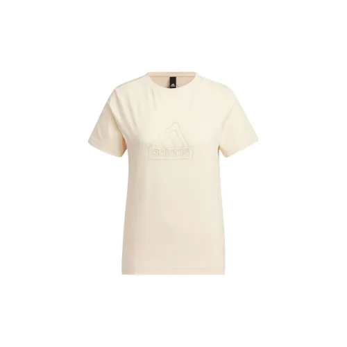 Adidas T-Shirts Women's Sandy Brown