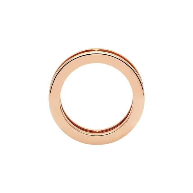 BVLGARI B.Zero1 Series Rose Gold Rings Unisex-2
