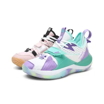 IVERSON Anti Slip And Wear Resistant Coverage Mid Top Basketball Shoes Unisex Mismatched
