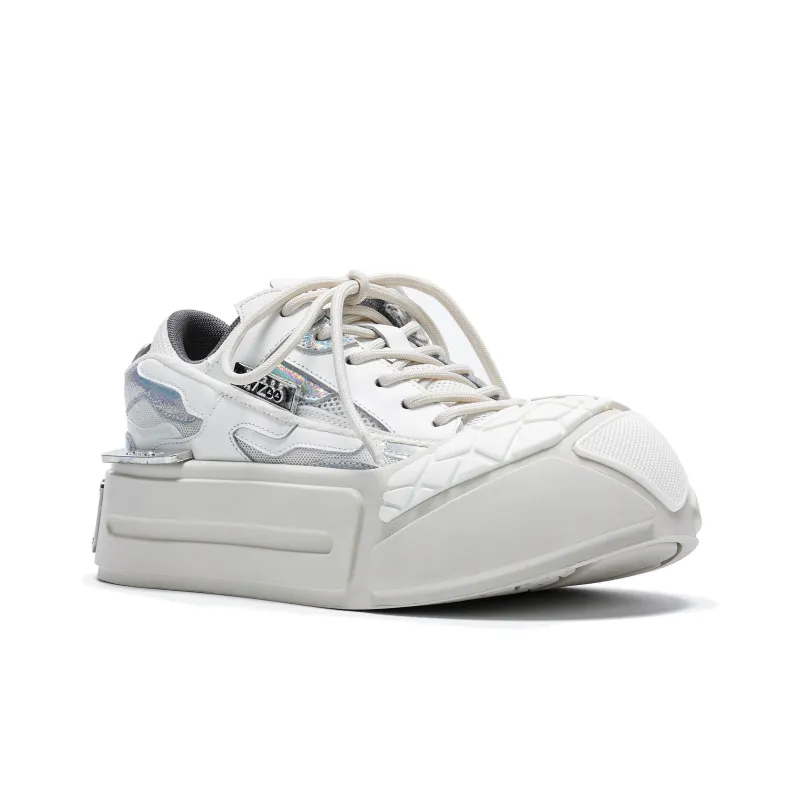 VINYVIOLA Slip Resistant Cushioning Wear Resistant Height Increasing Low Top Skateboard Shoes Women's-8