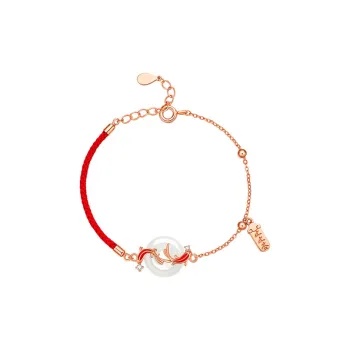 GOLDFISH ALLEY Bracelets Pale Greenish White Jade Women's